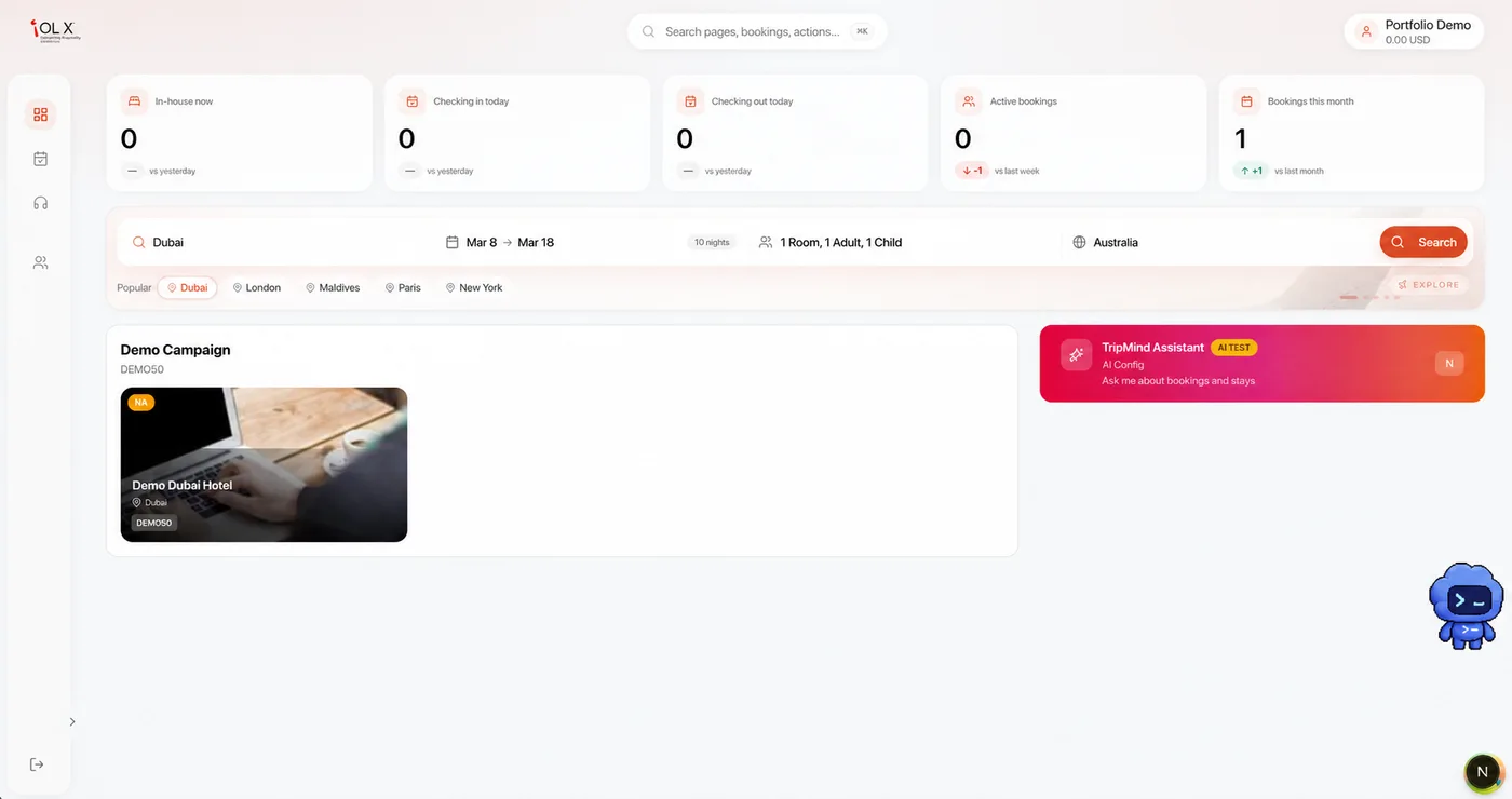 iOL Edge dashboard with fictional demo data